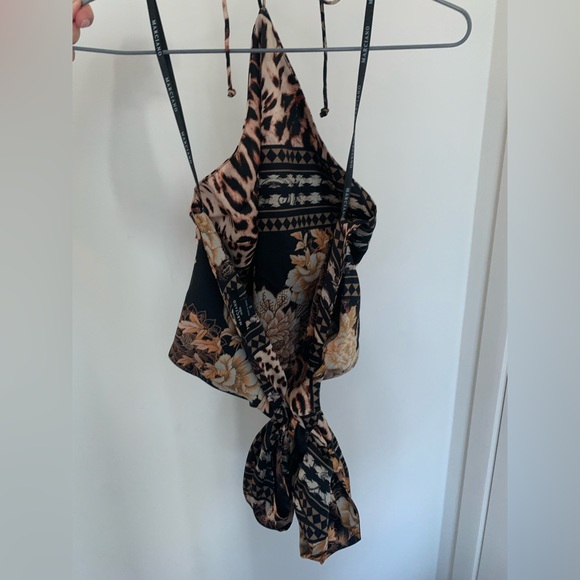 New Guess Marciano silk backless halter top - Picture 2 of 4